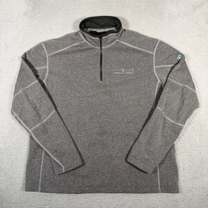 Kuhl Sweater Mens 2XL Gray Revel 1/4 Zip Pullover Outdoor Hiking Fleece Logo